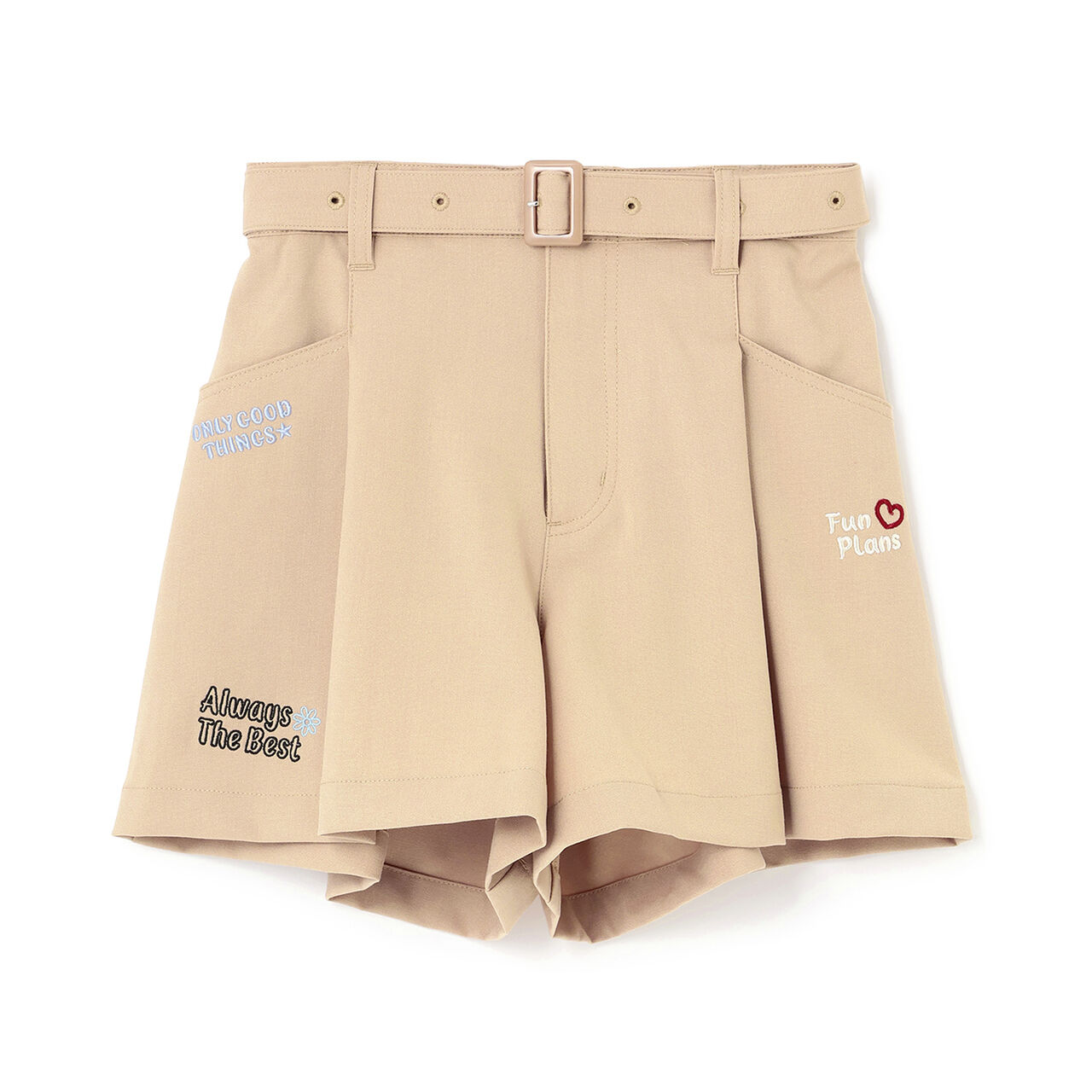 [7 Days] Culottes with Belt,Khaki, large image number 5