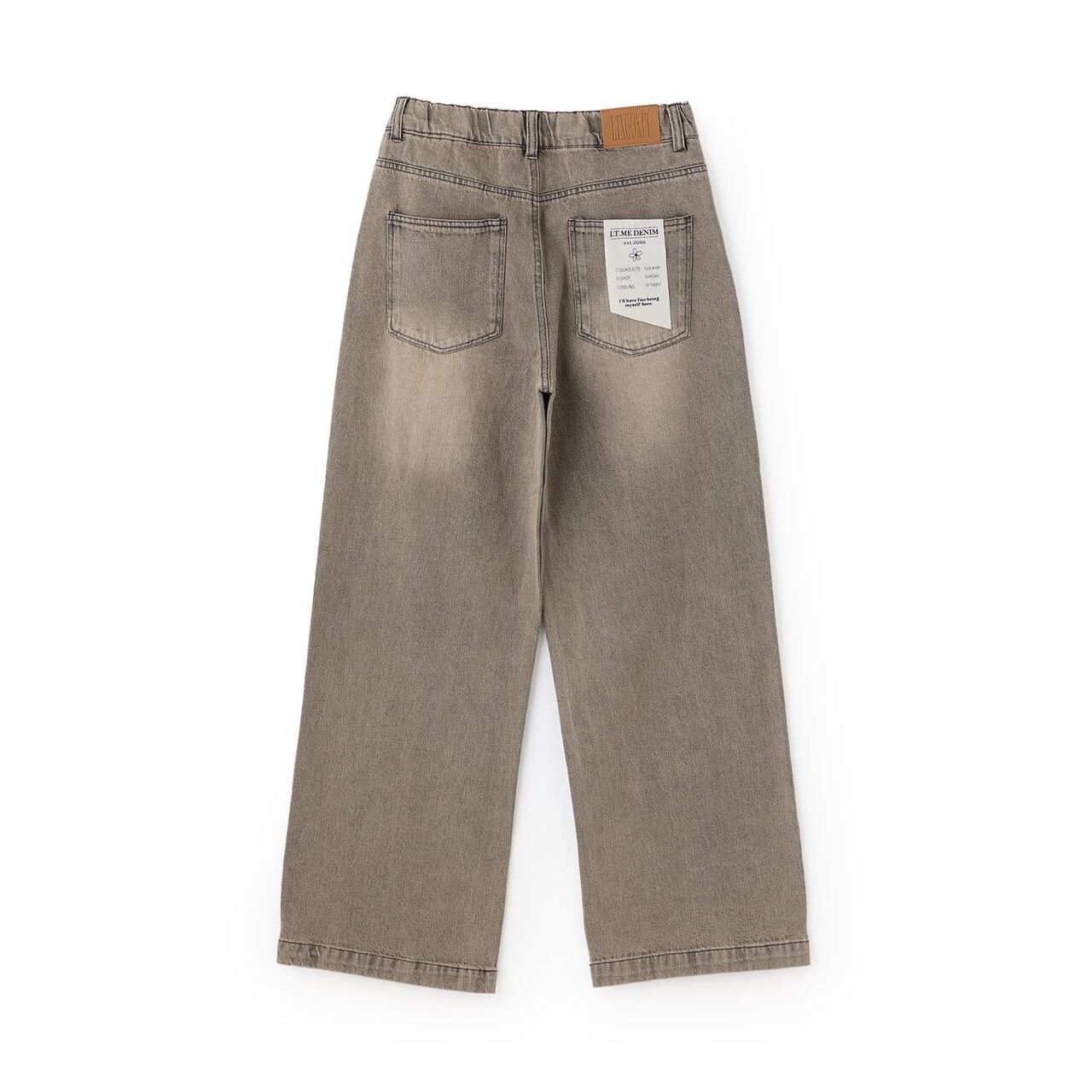[LTXC] Tack Wide Denim Pants [Set Available],Gray, large image number 10
