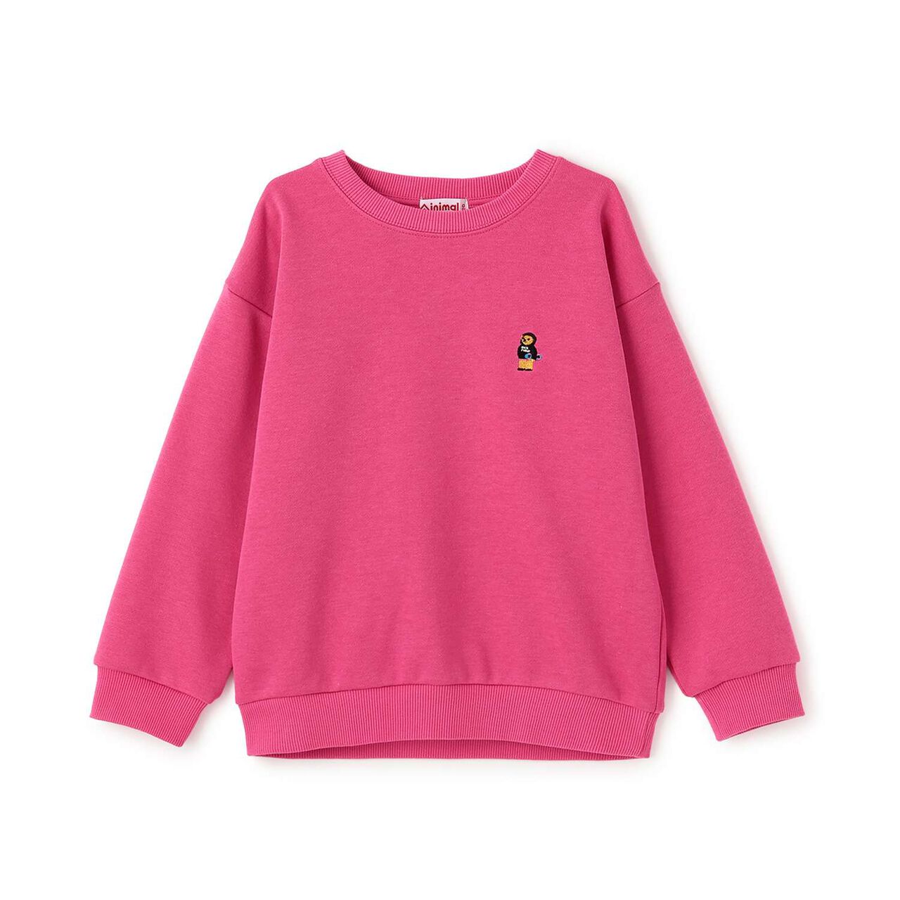 Bear Embroidery Fleece Sweatshirt,Blue, large image number 10