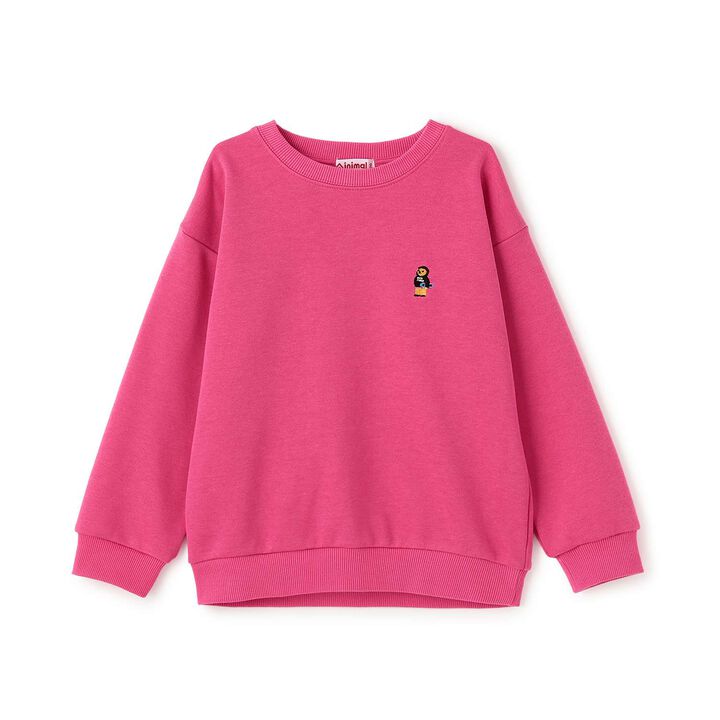 Bear Embroidery Fleece Sweatshirt,Blue, medium image number 10