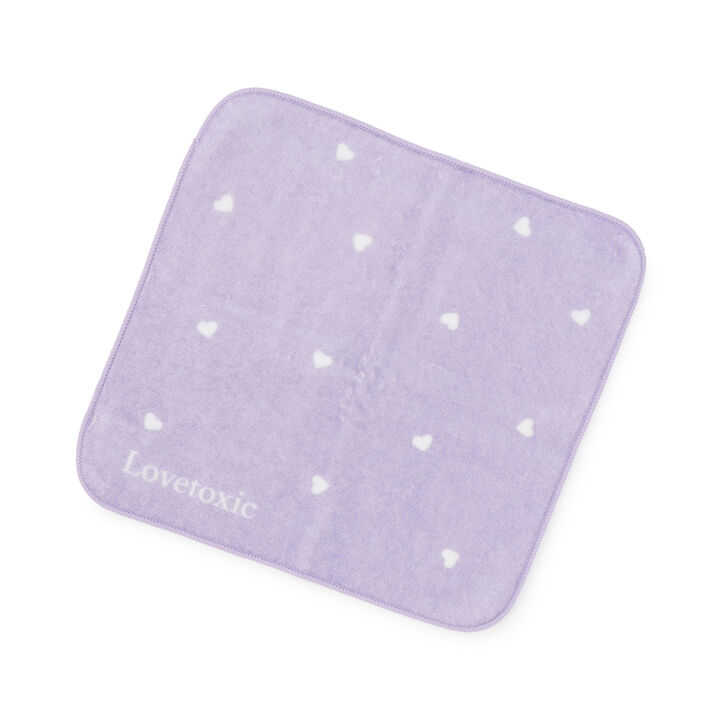 Heart All-Over Pattern Hand Towel,Lavender, medium image number 0