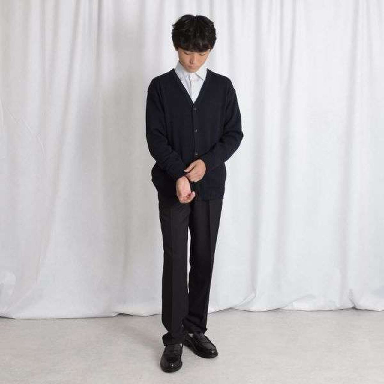 [Machine Washable] Knit Cardigan,Gray, large image number 2