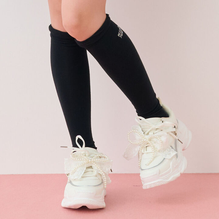 [Antibacterial Deodorizing] Logo Embroidered Knee-High Socks,Gray, medium image number 3