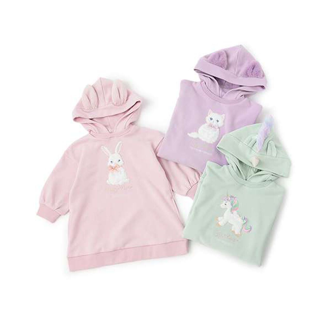 Animal Motif Hoodie One-Piece Dress,Lavender, large image number 6