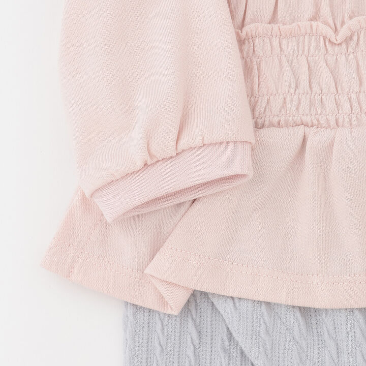 [Link] Shirred Frill Coverall,Pearl white, medium image number 3