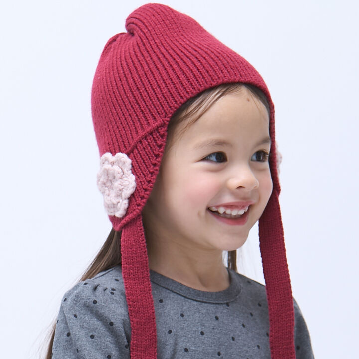 Knit Beanie with Motif Ears,, medium