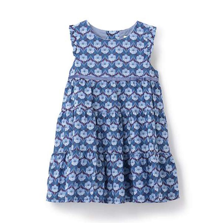 Chevron Jumper Skirt,Blue, medium image number 0