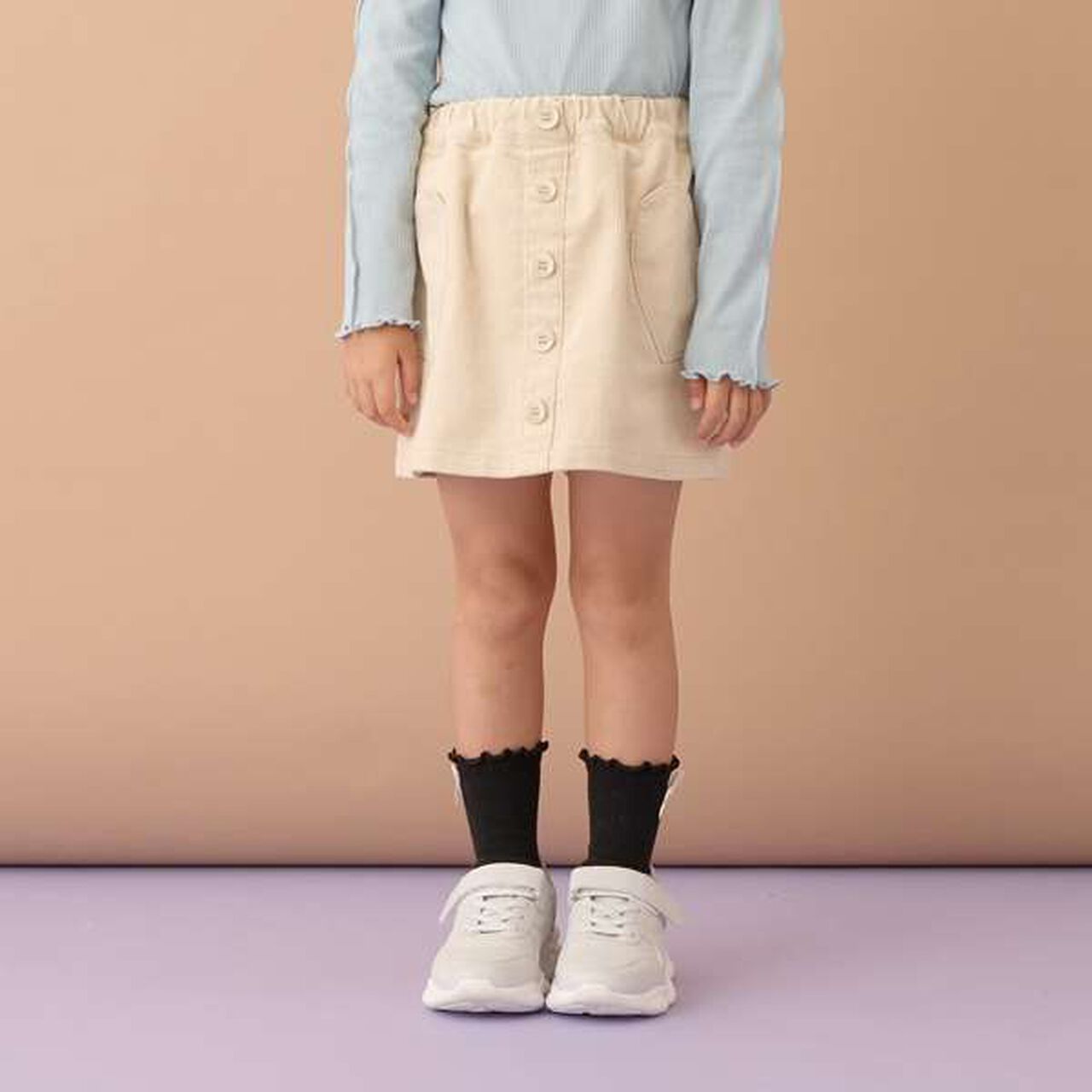 Heart Pocket Corduroy Skirt Pants,Moss green, large image number 20