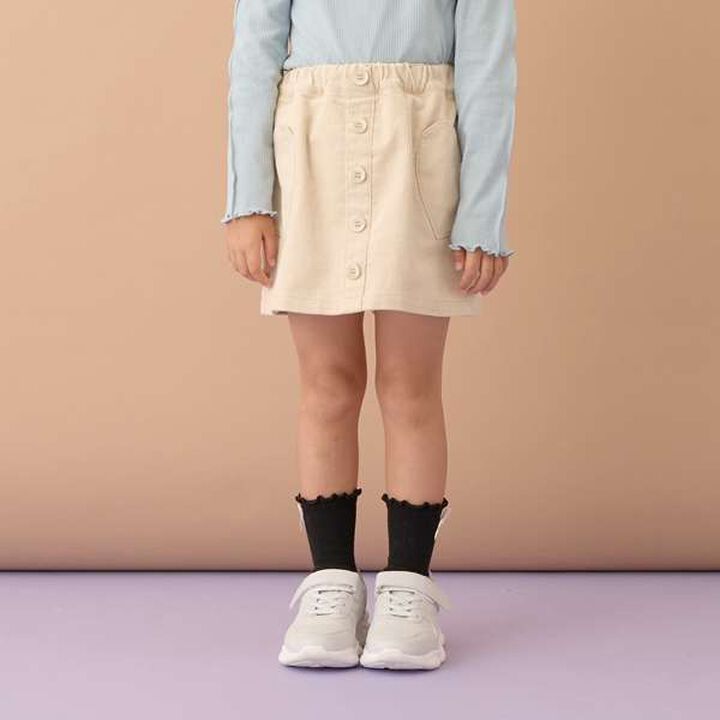 Heart Pocket Corduroy Skirt Pants,Moss green, medium image number 20