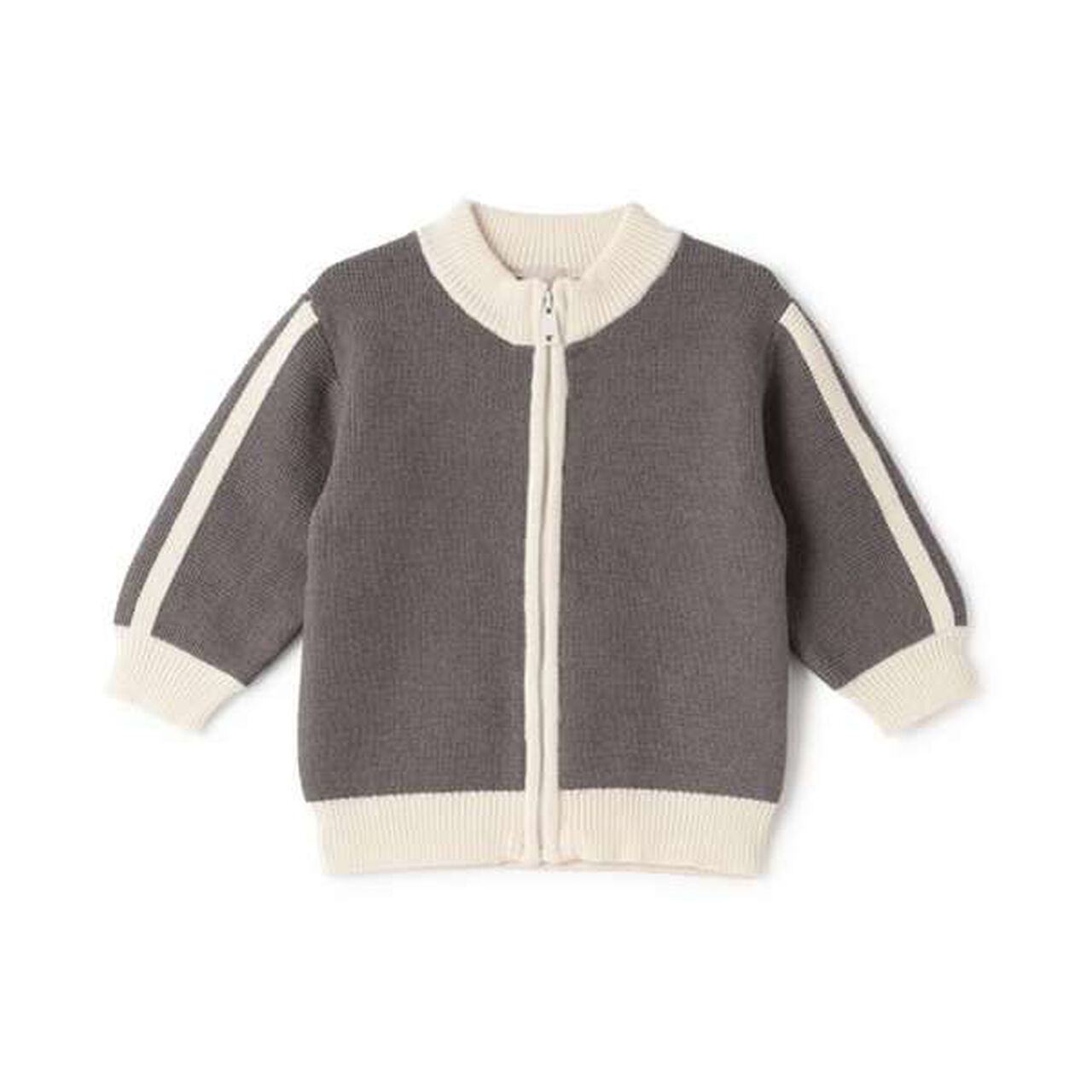 Knit Track Jacket,Beige, large image number 9