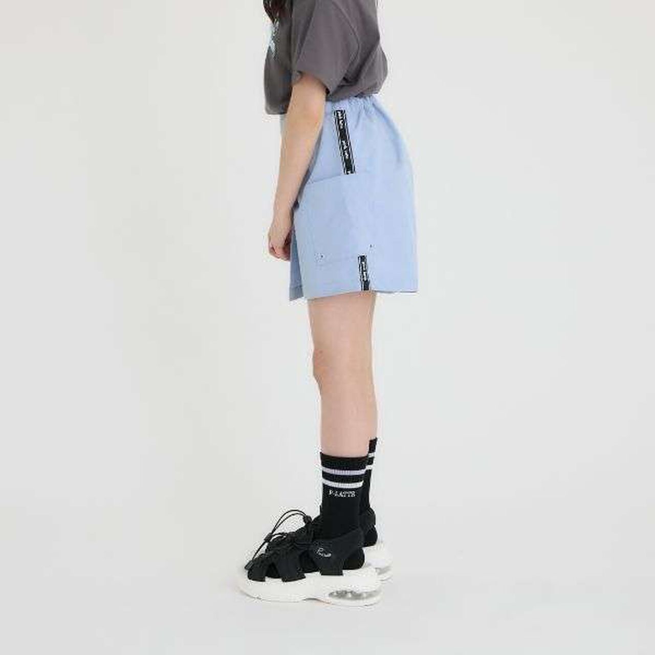 [Land and Water Use] Wrap Skirt Shorts,Black, large image number 20