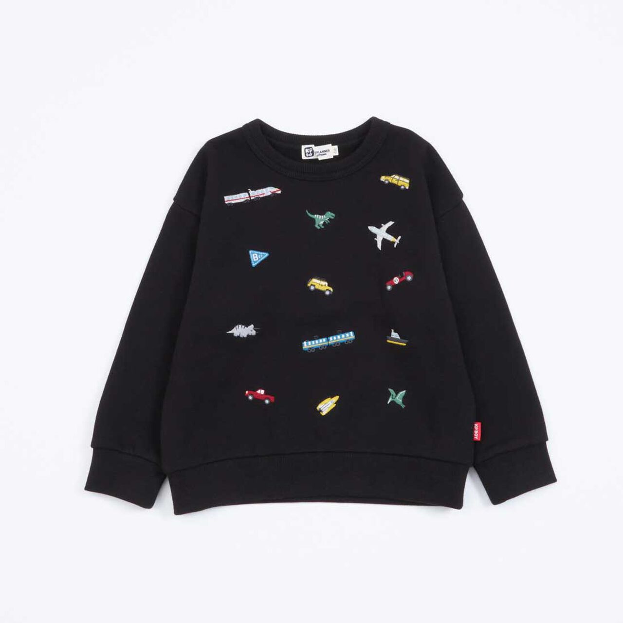 KPBOY Vehicle Dinosaur Embroidered Fleece Sweatshirt (80-150),Yellow, large image number 10