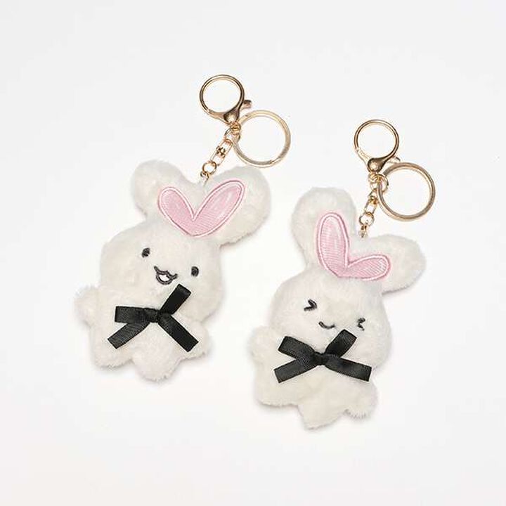 Rabbit Keychain,Pearl white, medium image number 6
