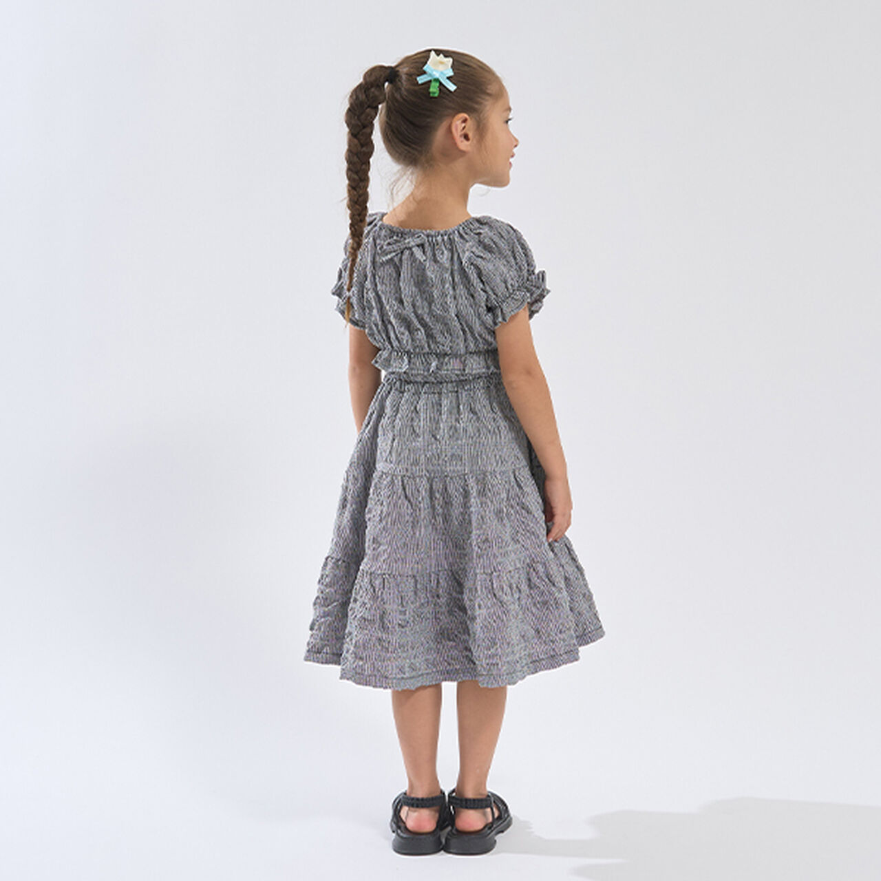 Front and Back Both OK! Blouse & Tiered Skirt Set,Light blue, large image number 22