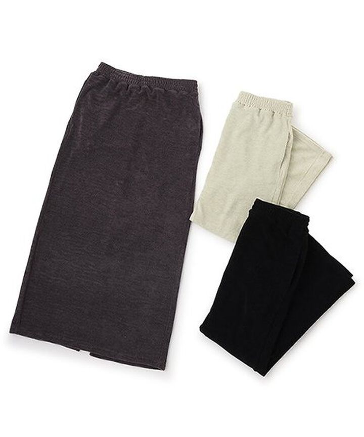 Pile Long Skirt,Light green, medium image number 10