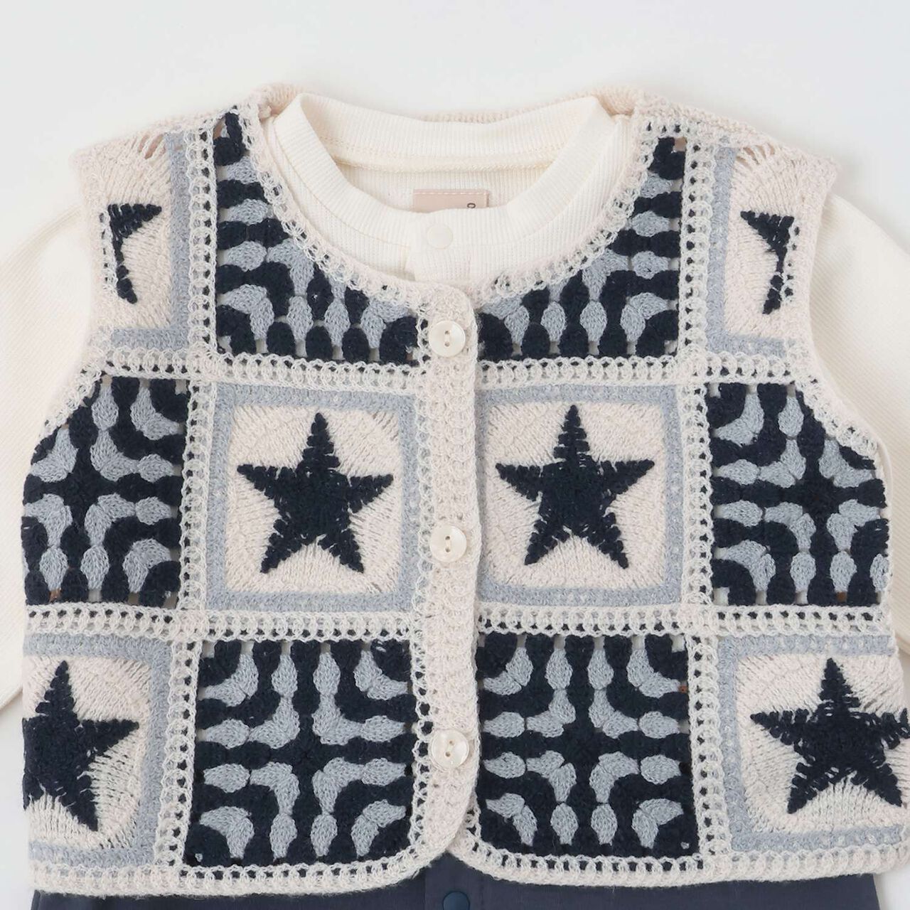 Black Vest with Coverall,Beige, large image number 9