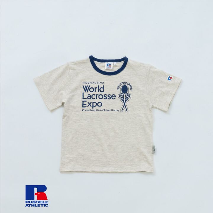 [Russell Athletic] Ringer Short-Sleeve T-Shirt,Milky white, medium image number 13