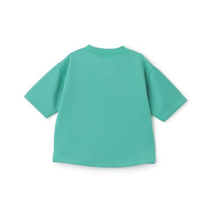 Water-Repellent Ponte Color-Blocked Pocket Big T-Shirt,White, medium image number 1