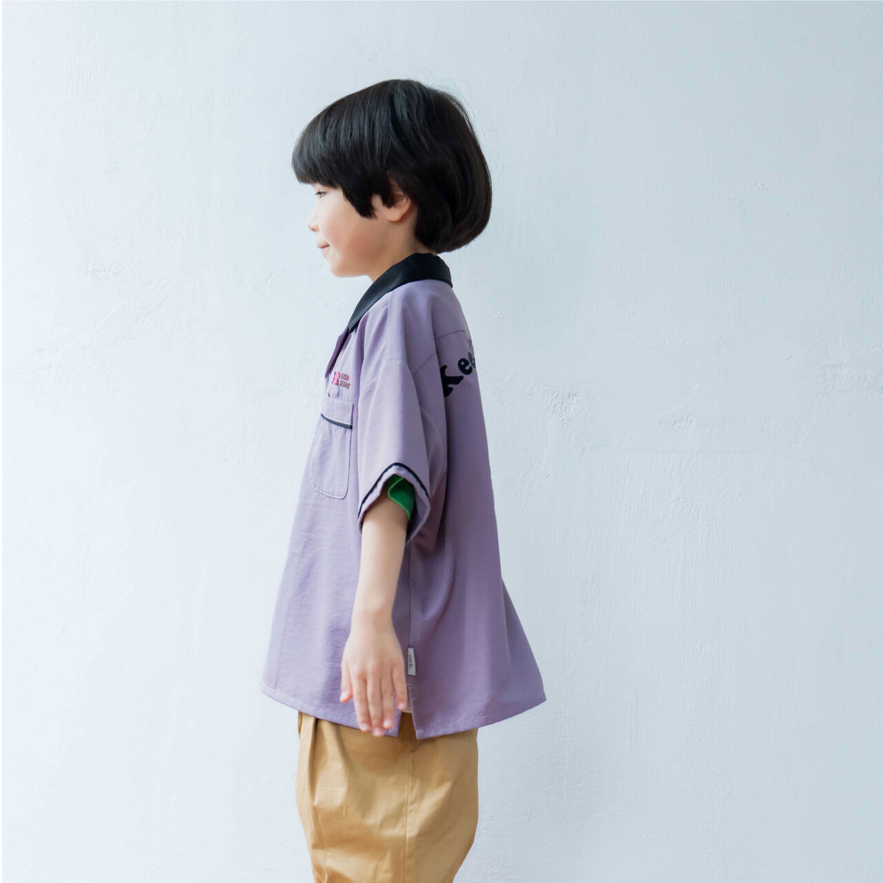 [31冰淇淋] 刺繡標誌襯衫,紫色, large image number 9
