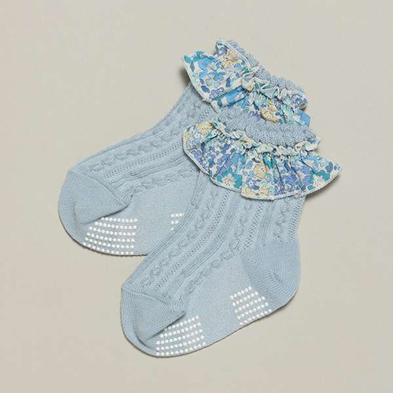 Liberty Frill Socks,Pink, large image number 7