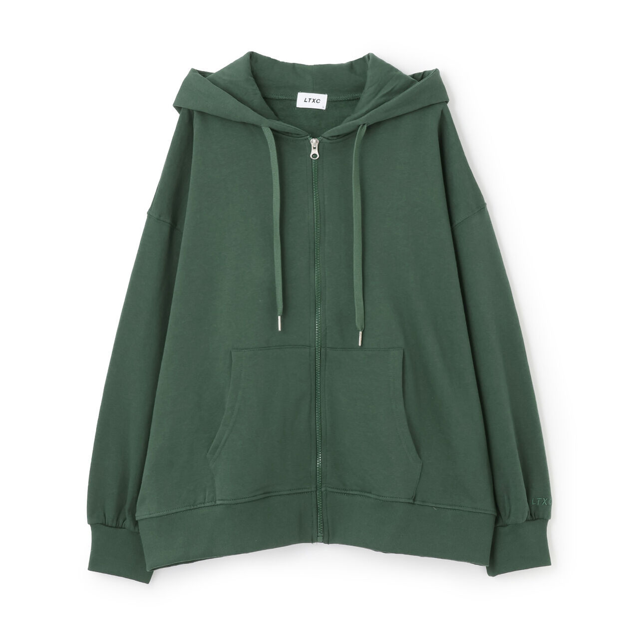 Wool Lined 100% Cotton Zip Parka,Green, large image number 6