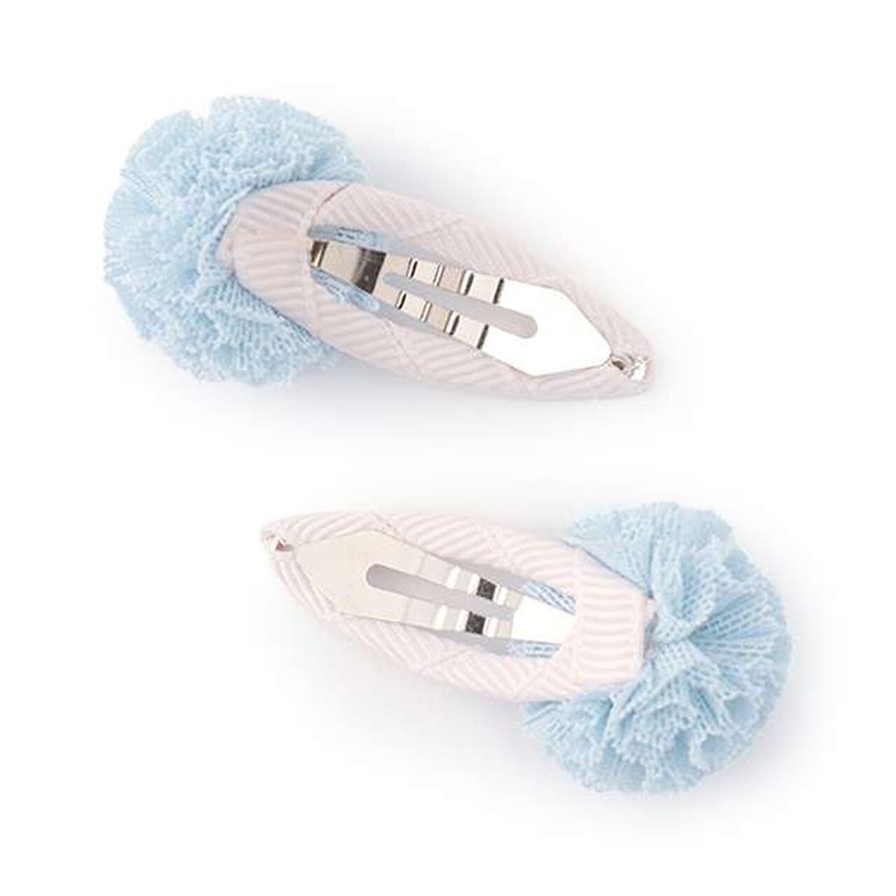 Pom Pom Hair Pins 2P,Light blue, large image number 1