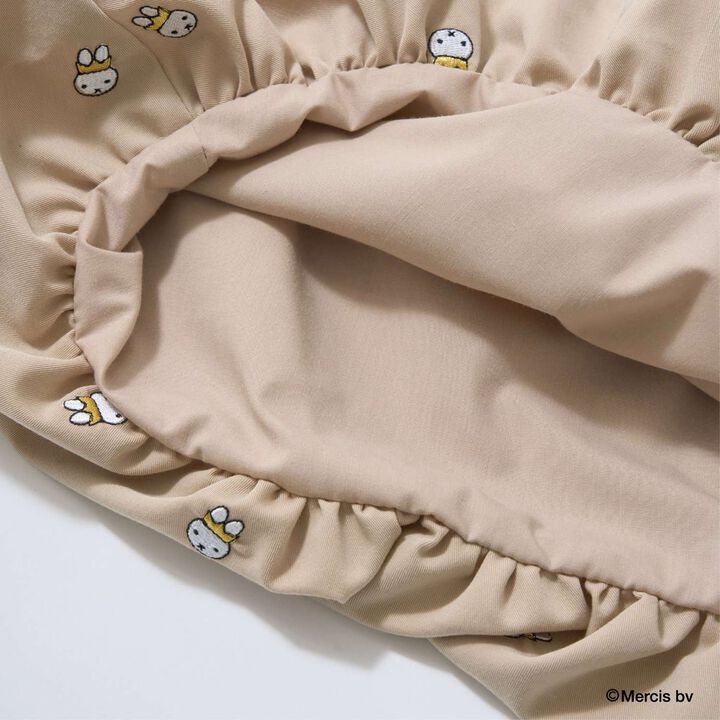 Miffy Embroidered All-Over Pattern Balloon One-Piece Dress,Black, medium image number 9