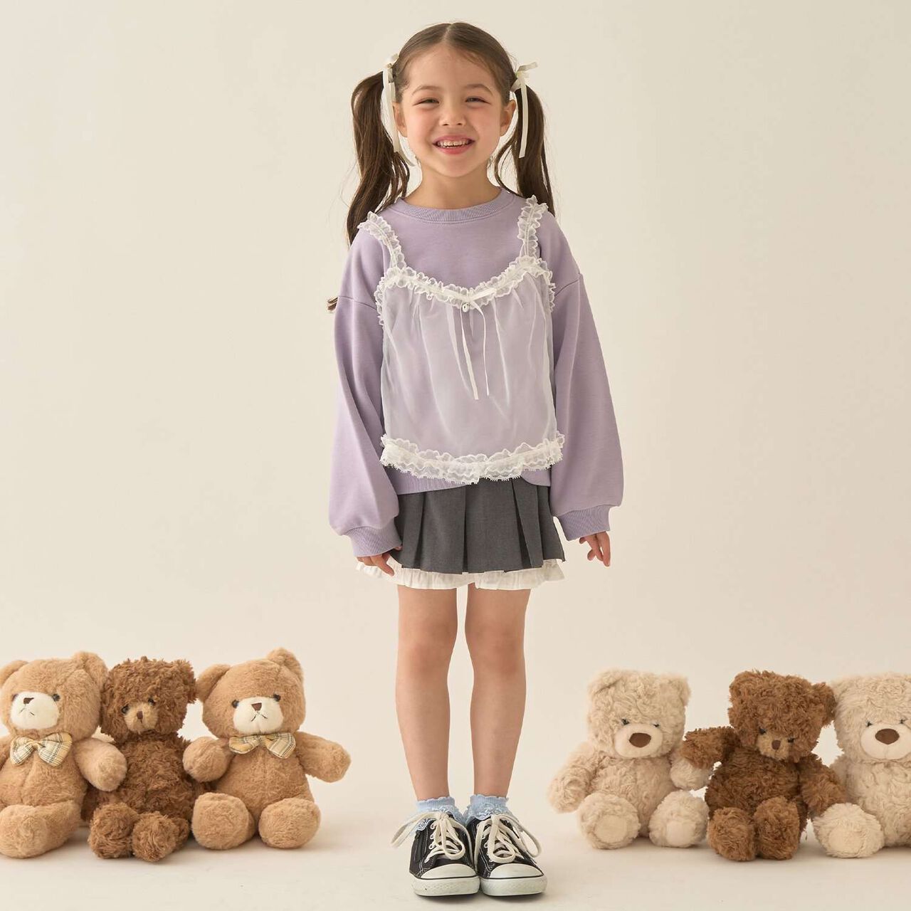 [Lycee Mine Ballet Series] Pleated Skirt (Inner Shorts Included),Charcoal gray, large image number 35