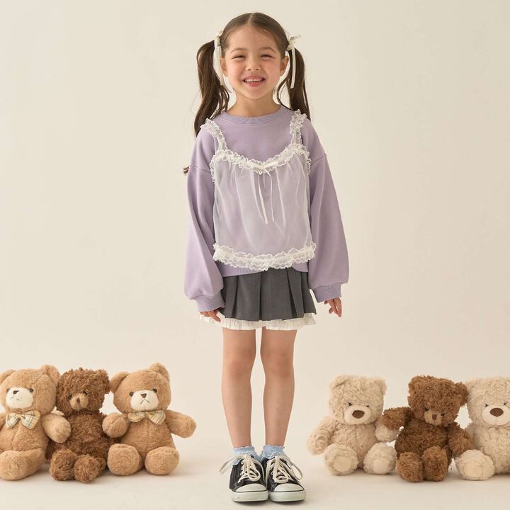 [Lycee Mine Ballet Series] Pleated Skirt (Inner Shorts Included),Charcoal gray, medium image number 35