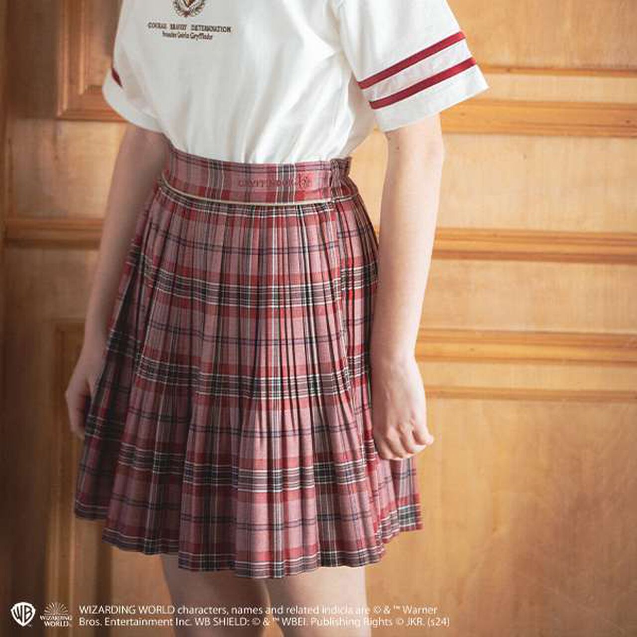 [Harry Potter] Pleated Skirt-Pants,Red, large image number 1