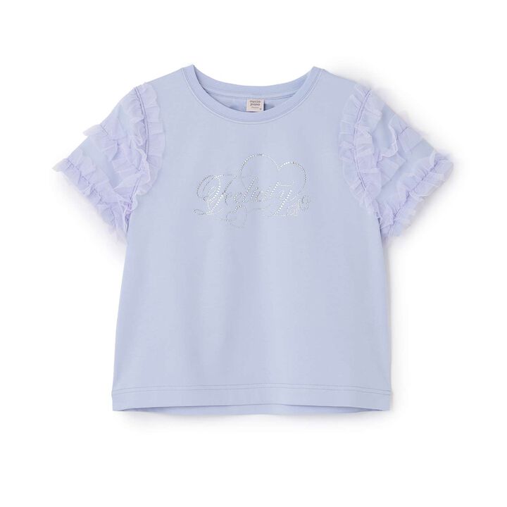 [Tulle Sleeve Frill Short Sleeve T-Shirt] [Restock] [Not Available in Direct Stores],, medium