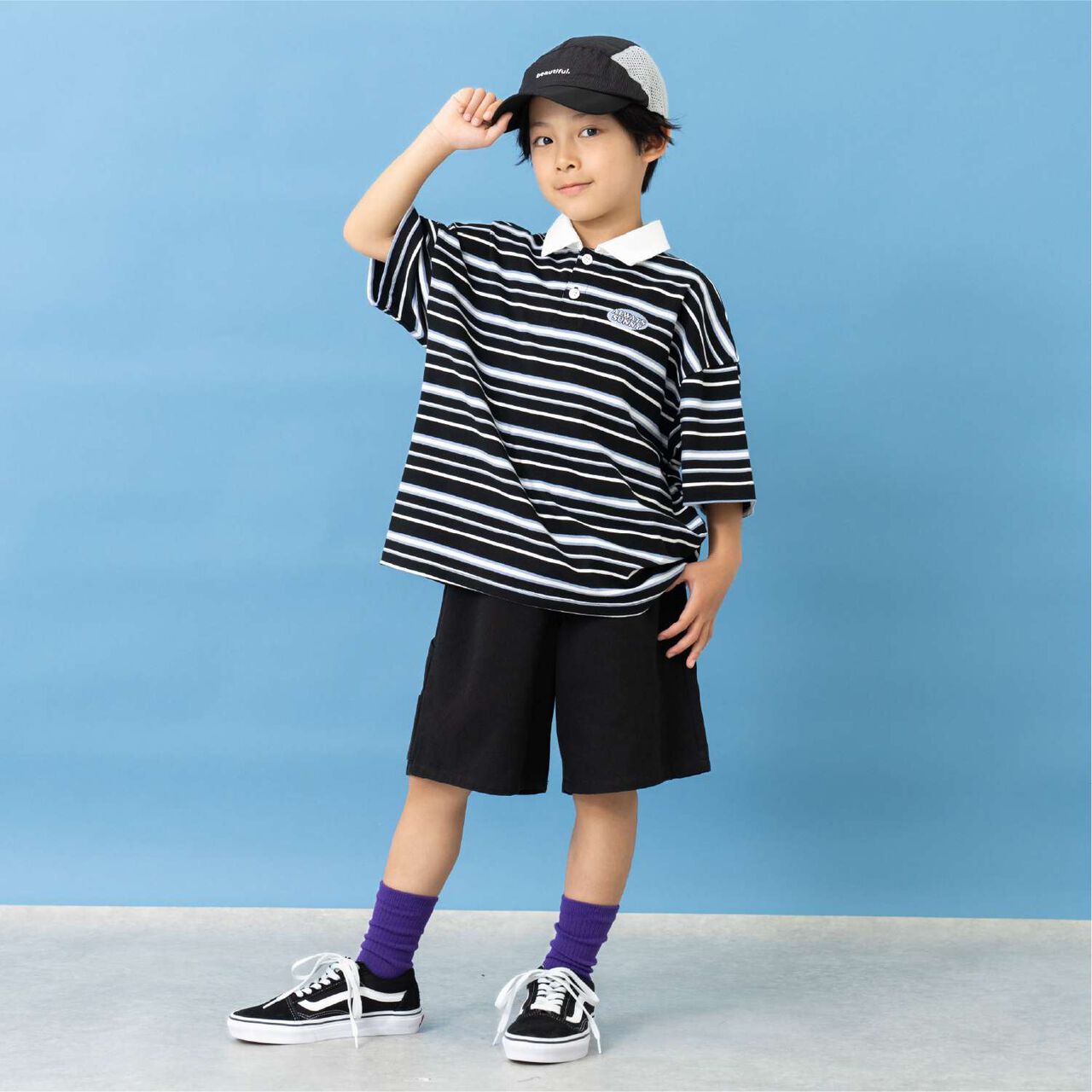 Stretch Cut Twill Shorts,Black, large image number 10