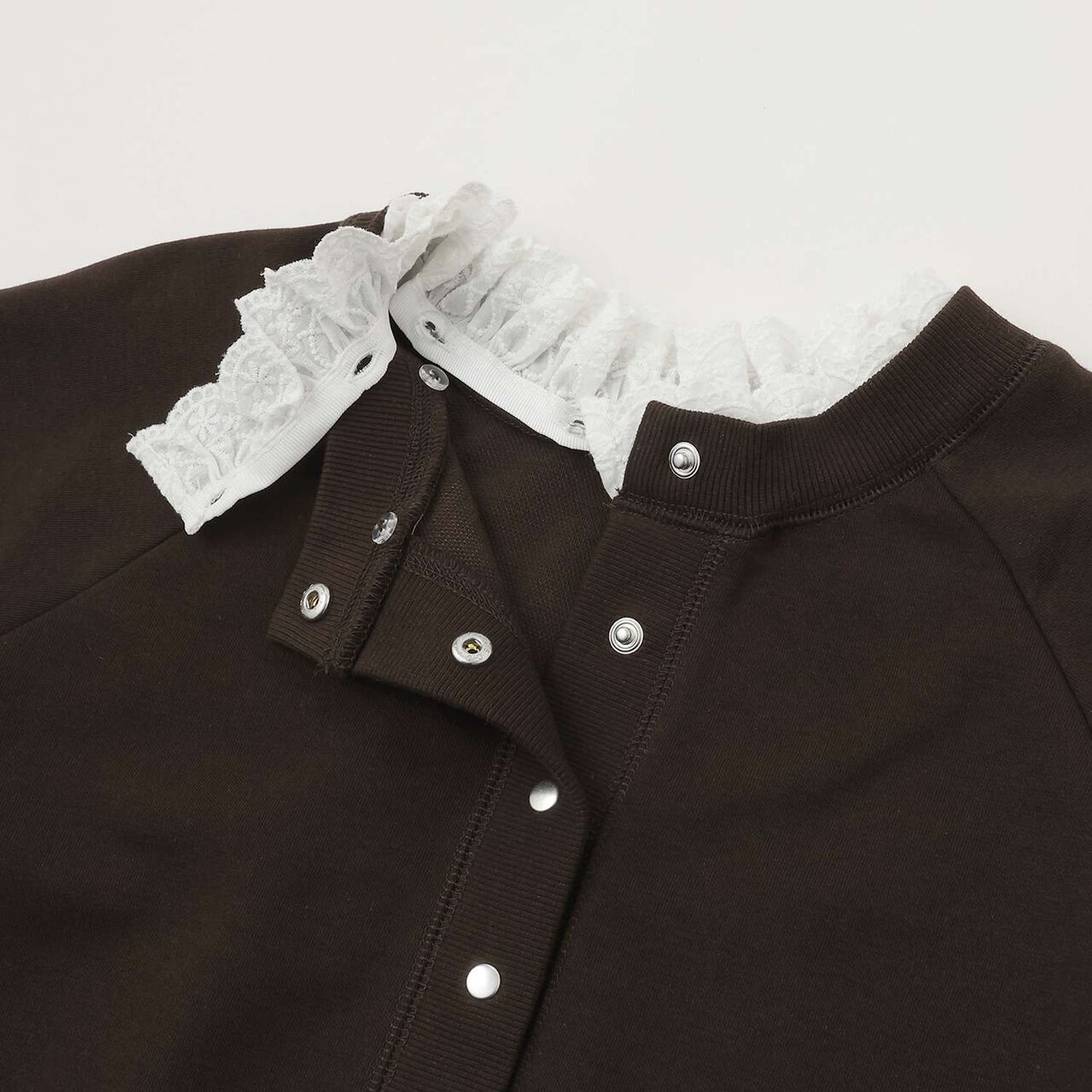 [Parent-Child Matching] Lace Collar 2WAY Cut Cardigan,Beige, large image number 23