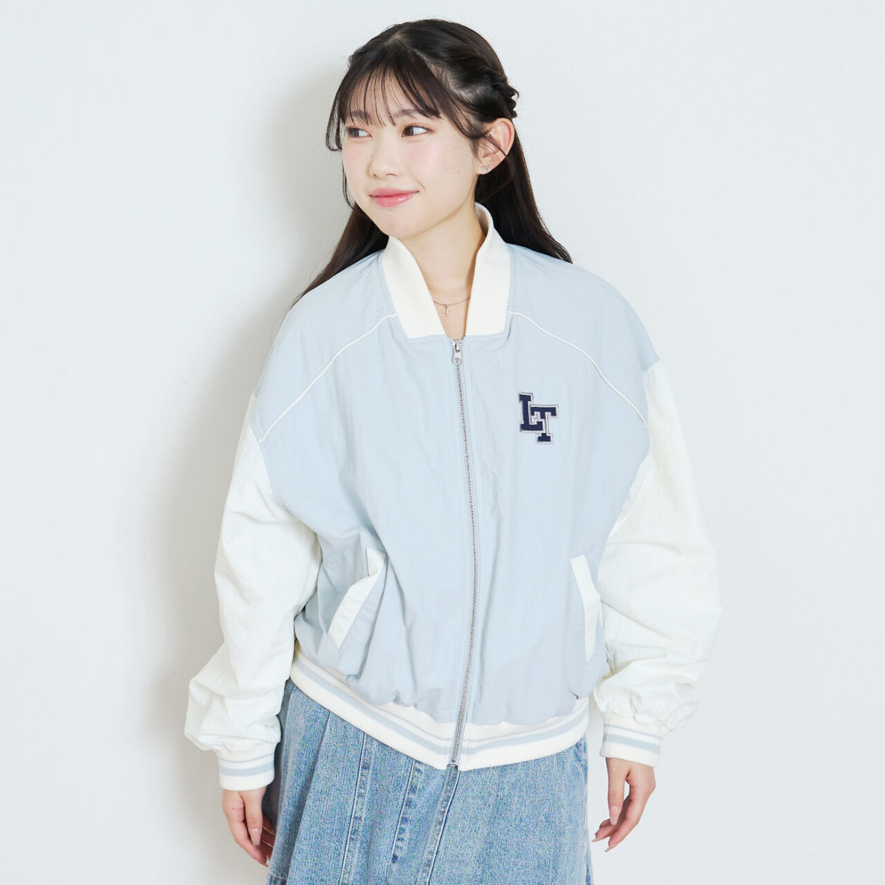 LTXC Water-Repellent Padded Varsity Jacket,Gray, large image number 6