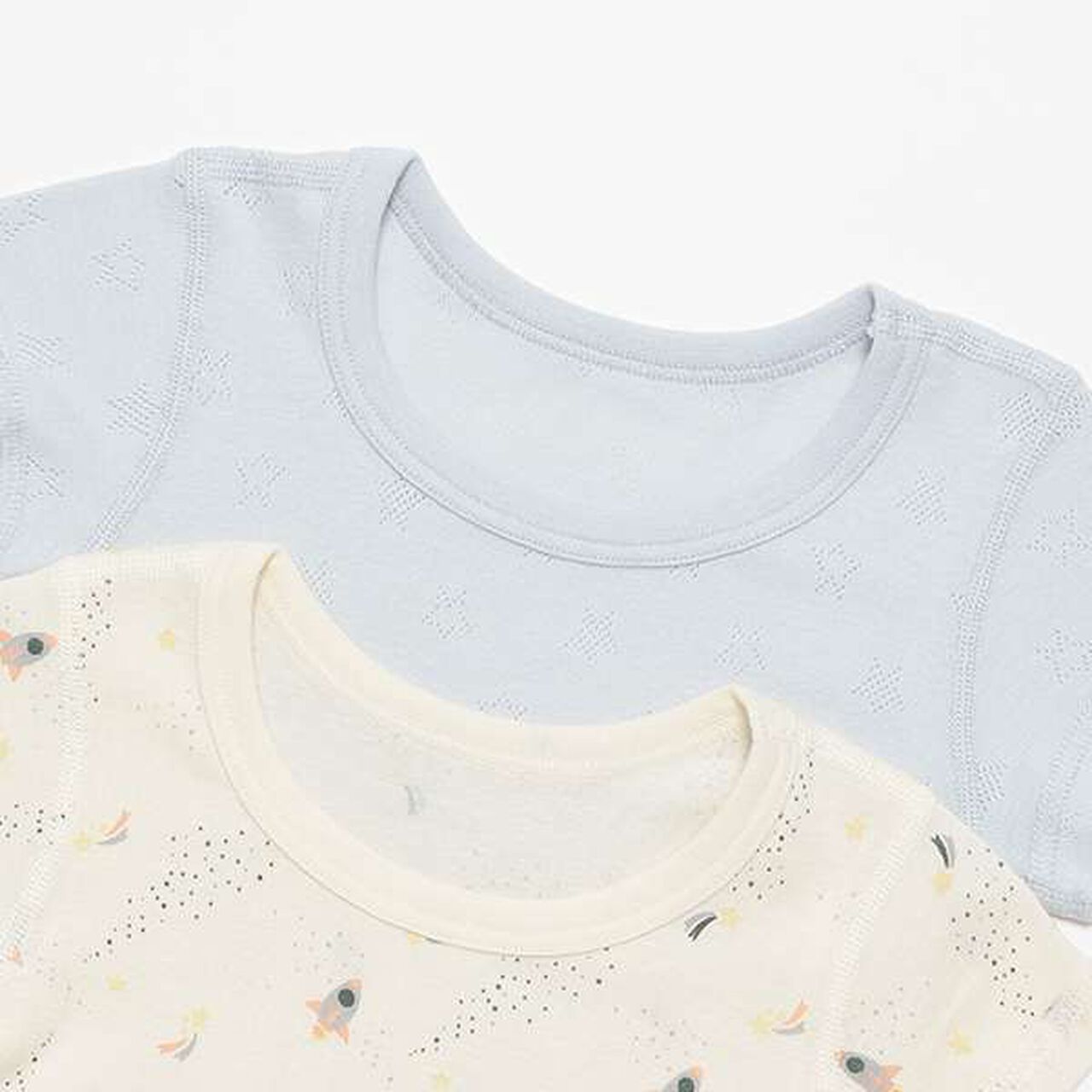 Short Sleeve Undershirt 2-Pack,Blue gray, large image number 3