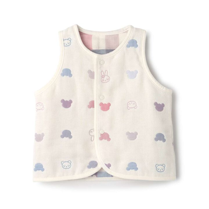 [KP &times; Akachan no Shiro Collaboration] 6-Layer Gauze Vest,, medium