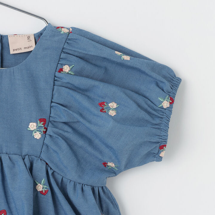 [Link] Strawberry Pattern Outfit Set,Navy, medium image number 4