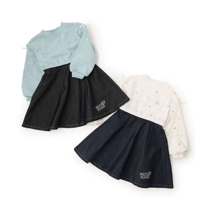 [Restock] Petit Heart Embroidery Docking Dress,Off white, medium image number 13