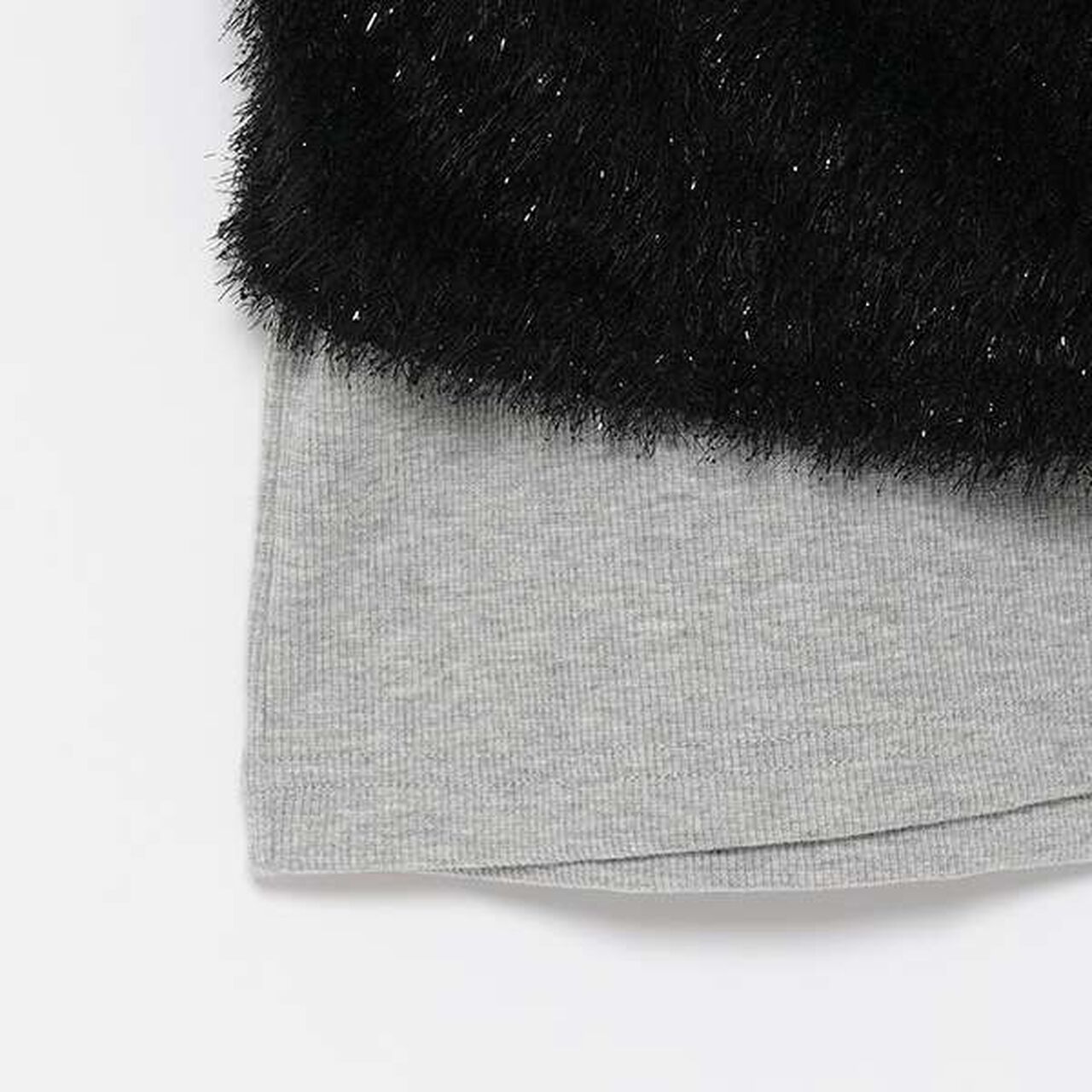 Shaggy Camisole + Ribbed Top Set,Blue, large image number 15