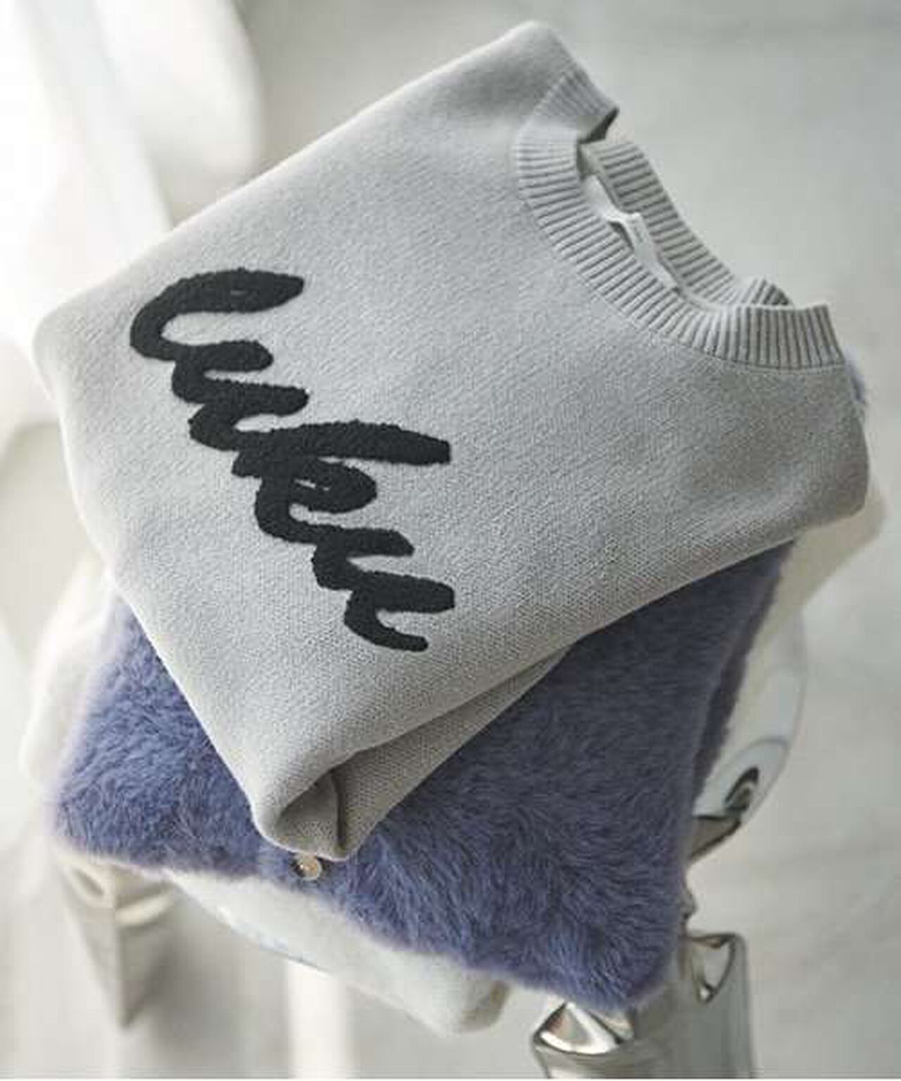 Embroidered Logo Knit Pullover,Ivory, large image number 14