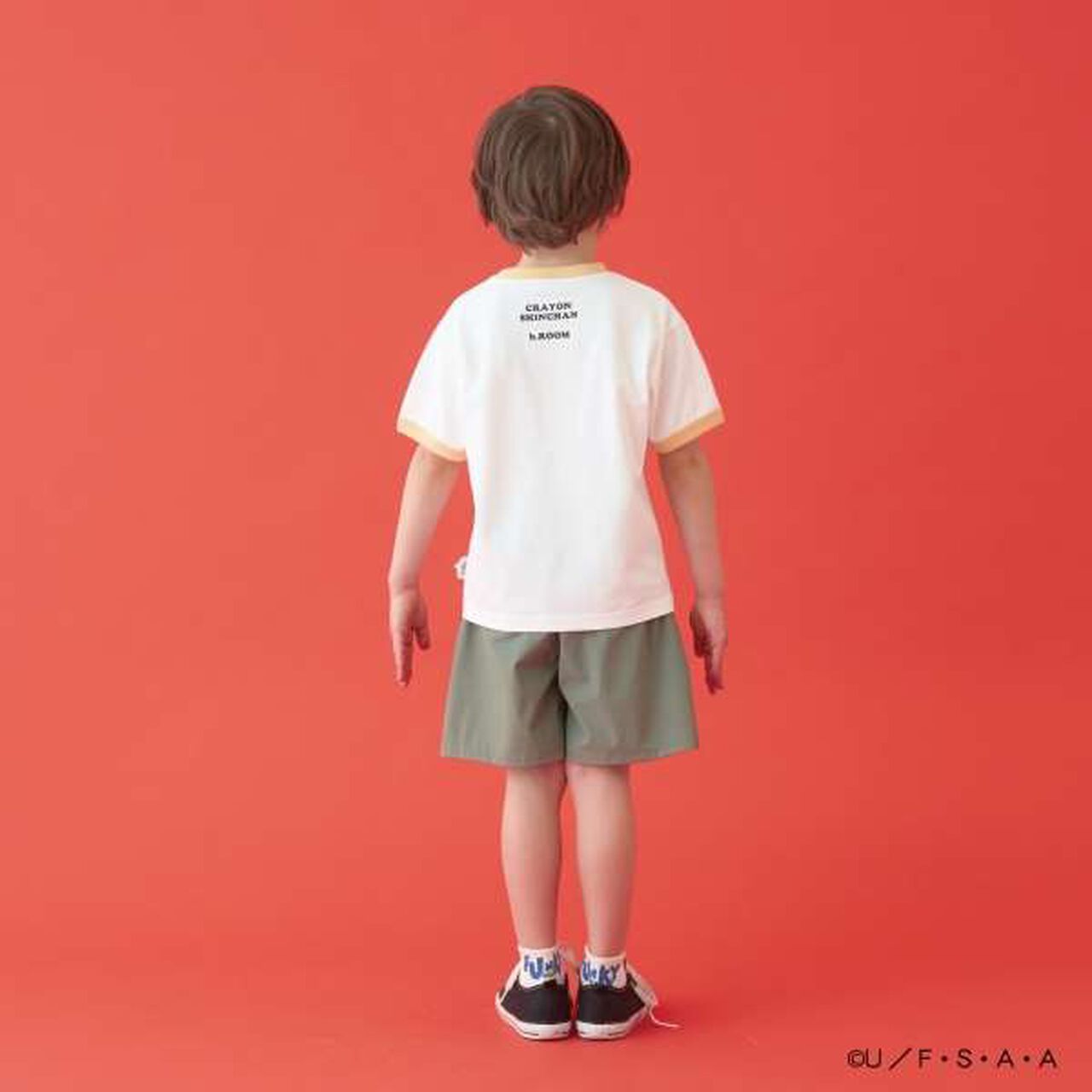 Crayon Shin-chan Comfortable Jersey Ringer T-Shirt,Black, large image number 7