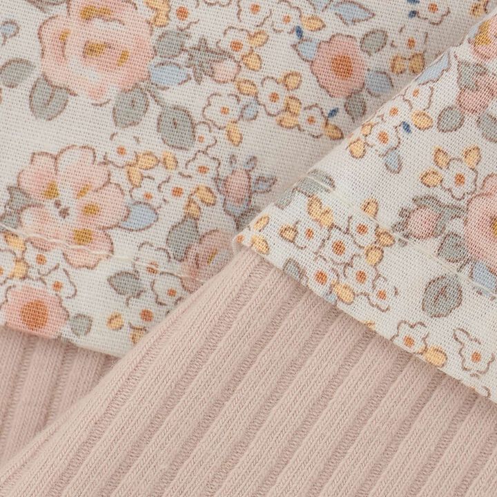 [Airy Silhouette] Floral Pattern Docked Collar Frill Tunic,Light beige, medium image number 13