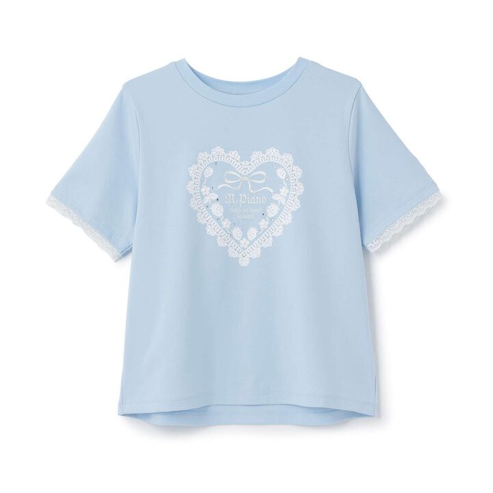 [Cool Touch] Trim Lace Short Sleeve T-Shirt,, medium