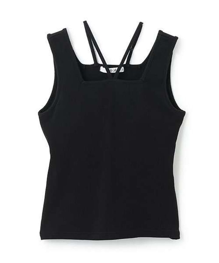 Black Cross Halter Tank,Multi color, medium image number 6