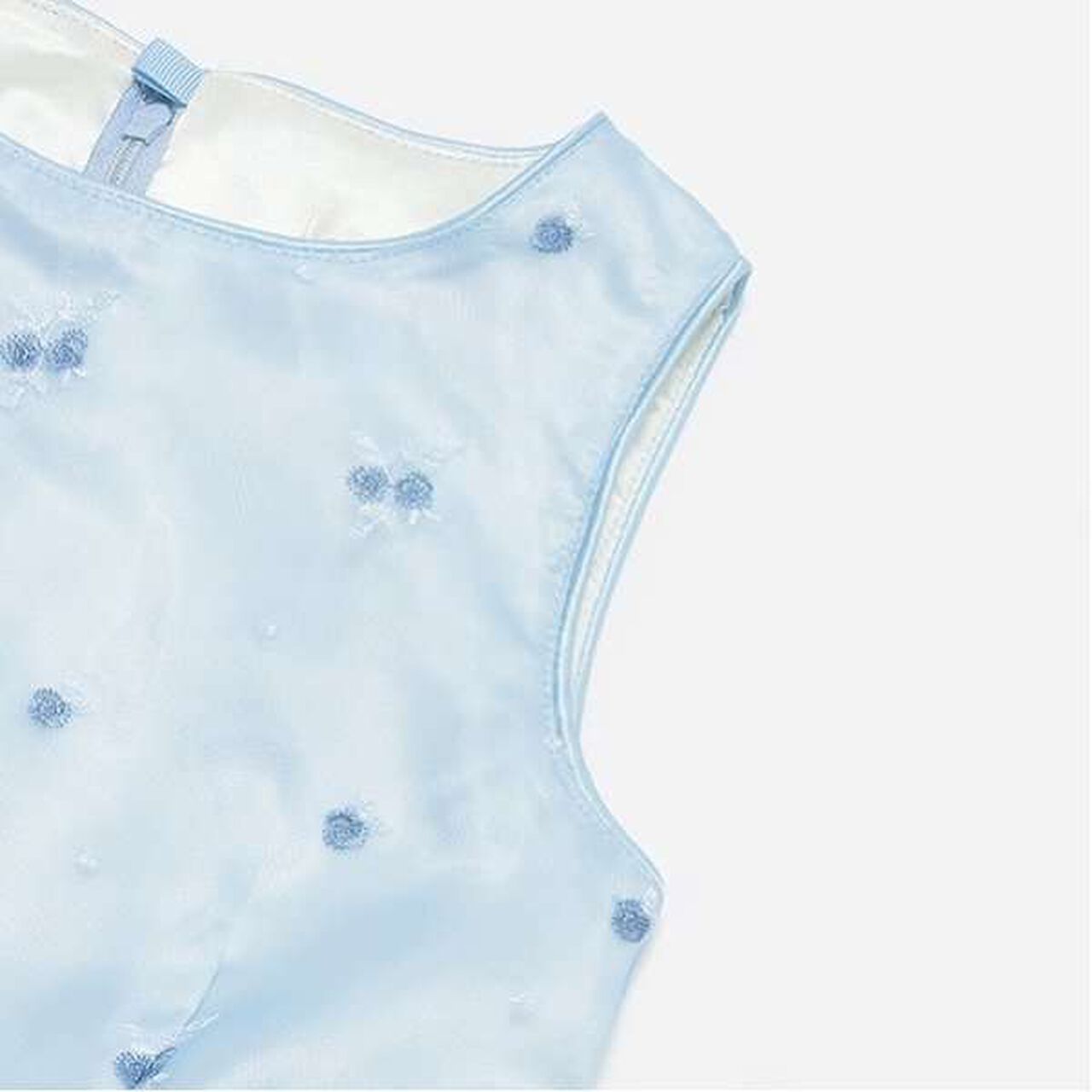 Rose Embroidery Organza One-Piece Dress,Black, large image number 16