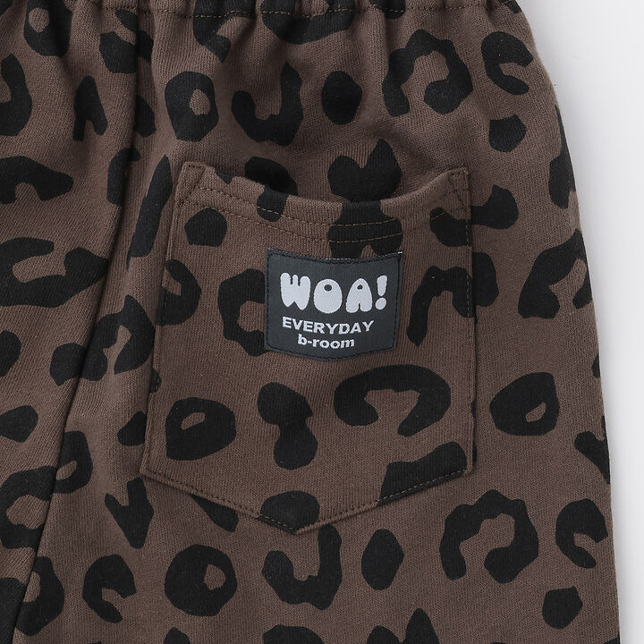 [Stain-Resistant/Quick-Dry/Goodbye Pills] All-Over Pattern Sweatpants for Boys Kids,Dark brown, medium image number 4