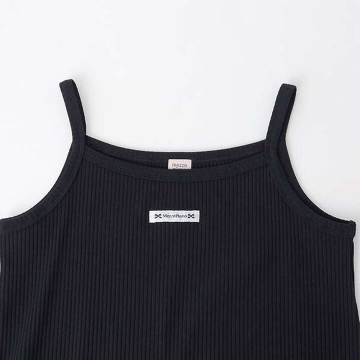 Assorted Material Ruffled Ribbon Shirt & Camisole Set,Black, medium image number 11