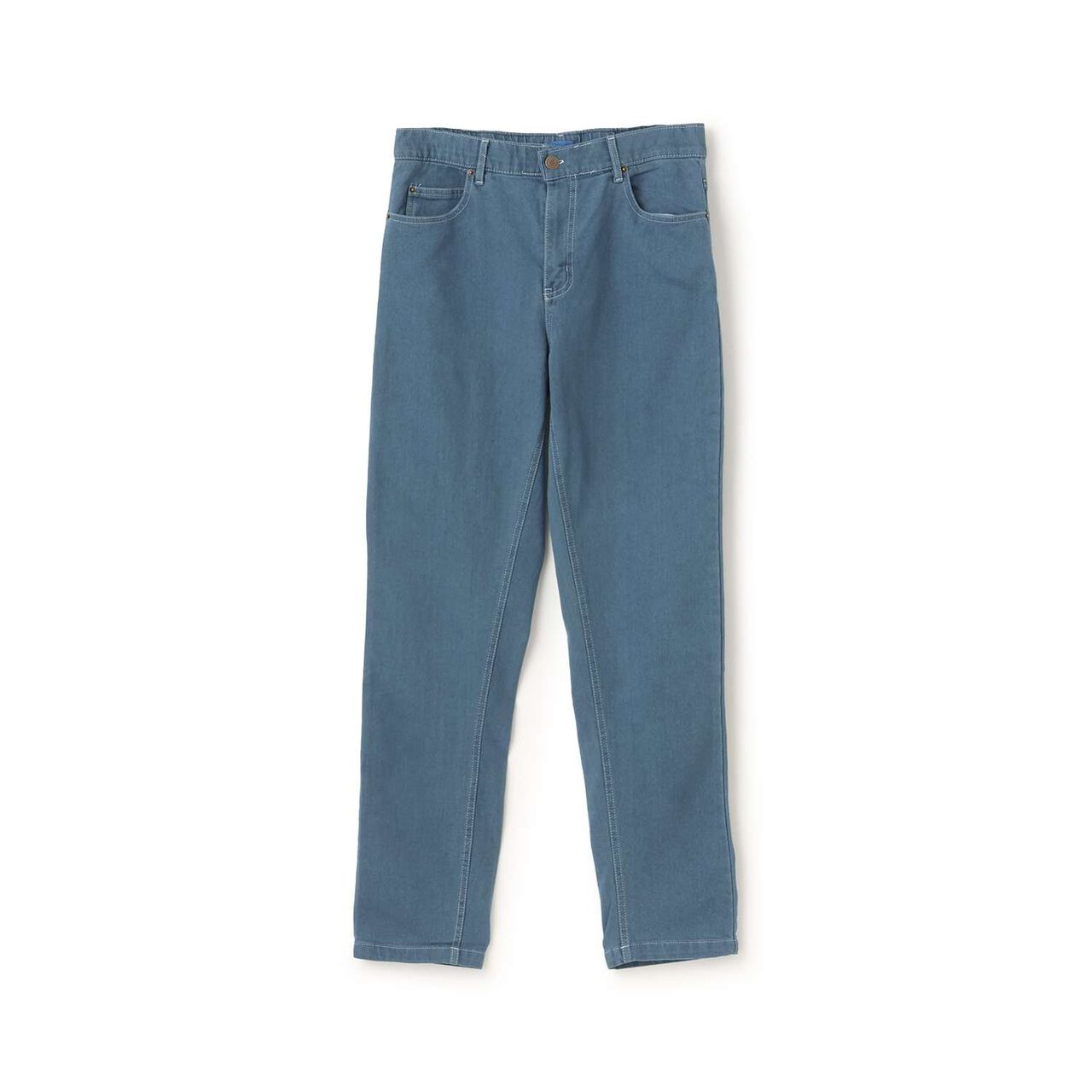 Wool Lined Stretch Denim Slim Pants,Light blue, large image number 0