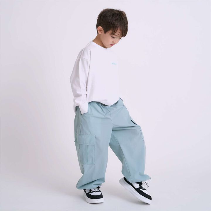 Water-Repellent Cargo Pants,Emerald green, medium image number 12