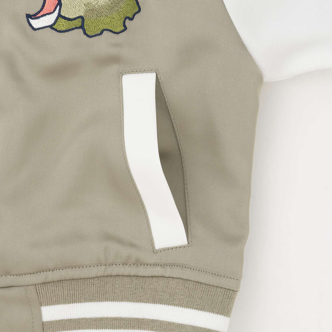 Dinosaur Embroidered Souvenir Jacket (Sukajan),Khaki, large image number 16